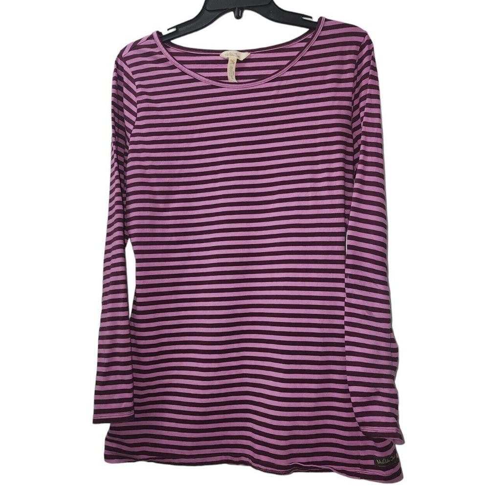 Matilda Jane Striped Long Sleeve Top Tunic Casual Purple Pink Size M